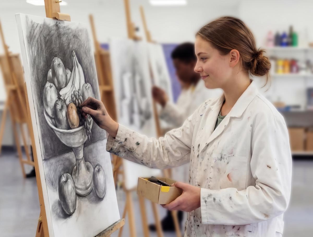 Student painting